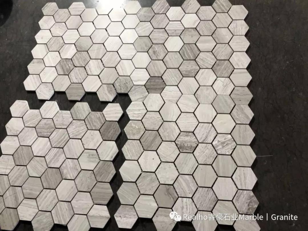 Wooden Marble Mosaic Tiles