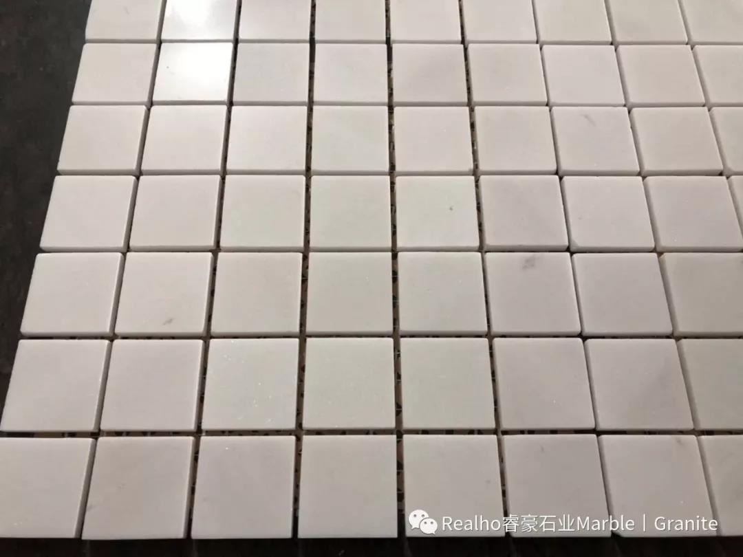 Square Shape White Marble Mosaic Tiles