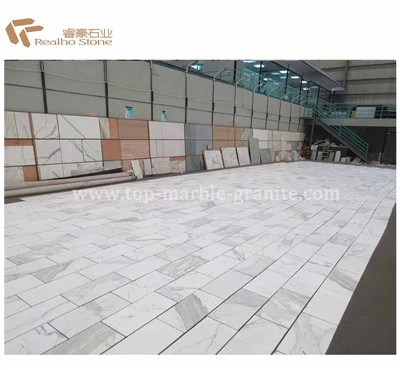 Производство белой мраморной плитки Calacatta для ванной комнаты Backsplash