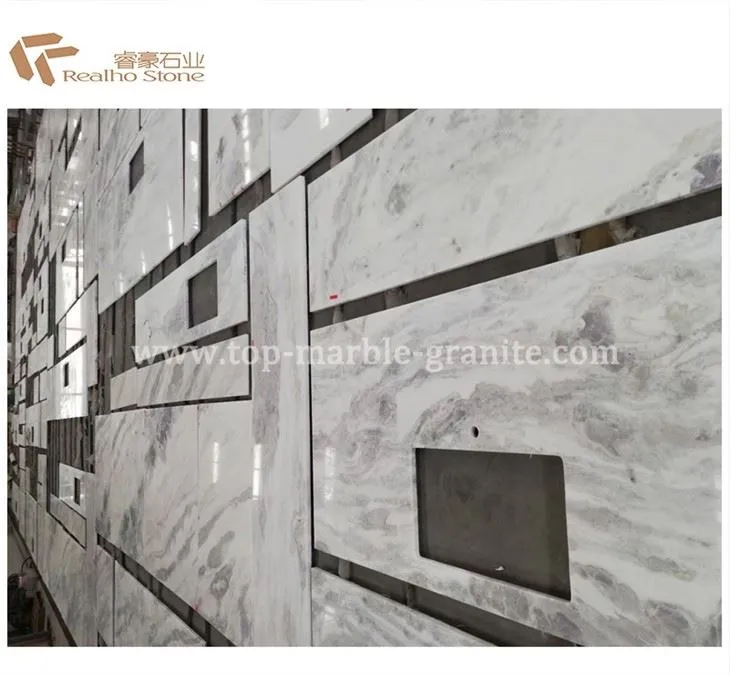 Cheap Grigio Fantasy White Marble Countertops