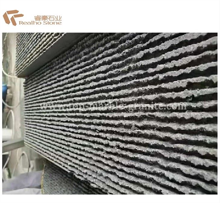 Stone tile with groove